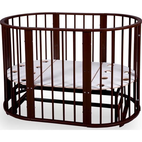 Овальная детская кроватка Nastella Baby Molly 7 в 1, поперечный маятник