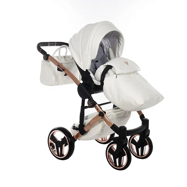 Детская коляска Junama Diamond Mirror Satin V2 2 в 1 на медной раме фото 16