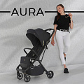 Детская прогулочная коляска Sweet Baby Aura (Black
						
					) — Фото
