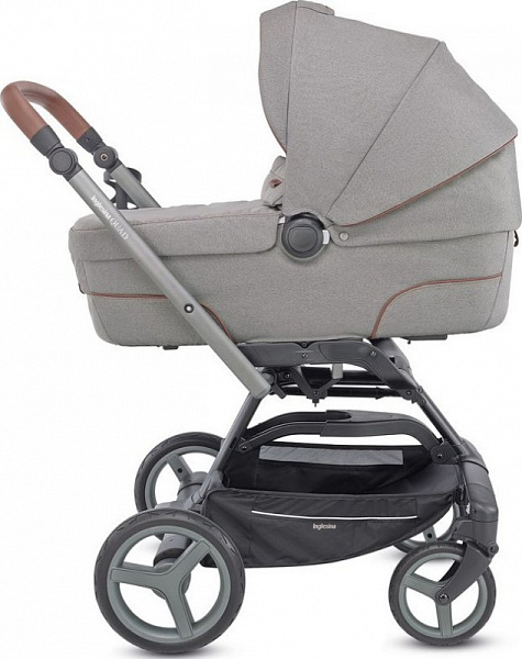 Детская коляска Inglesina Quad System 2 в 1 на шасси Quad Titanium Black Cognac фото 1